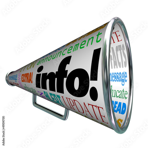 Info Information Bullhorn Megaphone Update Alert