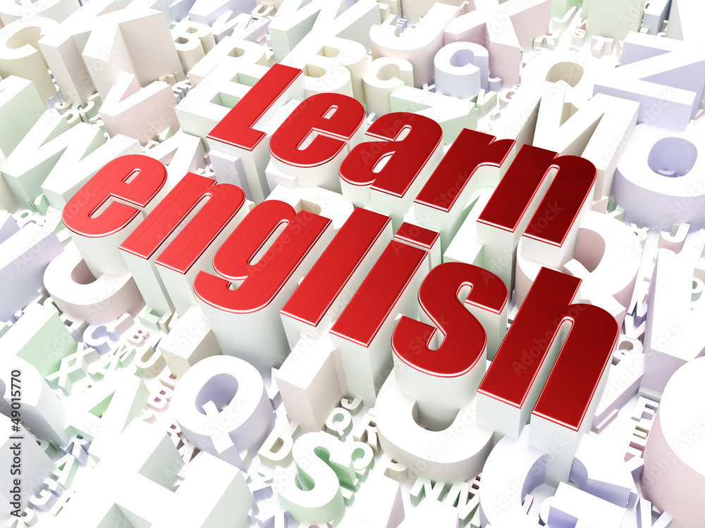 Education concept: Learn English on alphabet Education concept: Learn English on alphabet