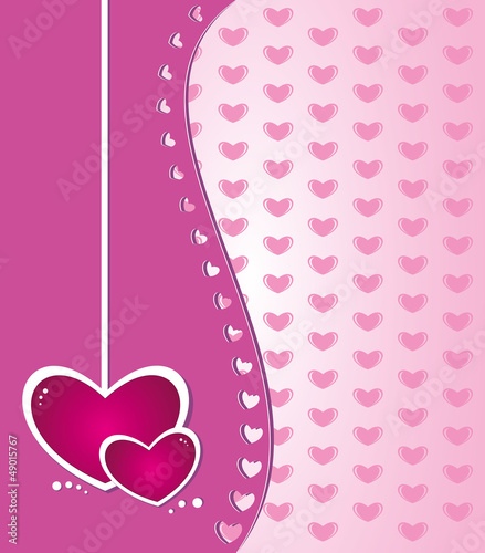 pink hearts background