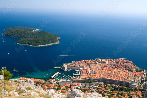 view on The city of Dubrovnik in Croatia