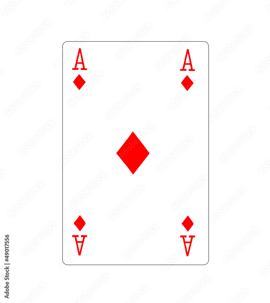 Karo Ass Spielkarte