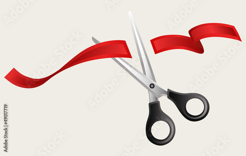 Tape and scissors. Style vector