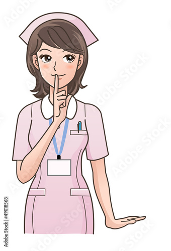 看護婦 看護士 看護師 ナース しーっ 静かに