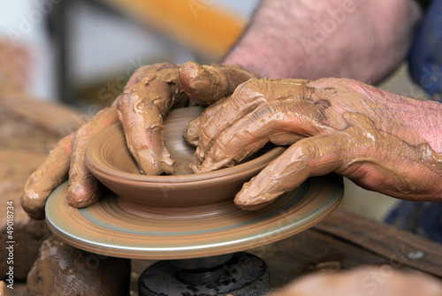 Potter clay bowl