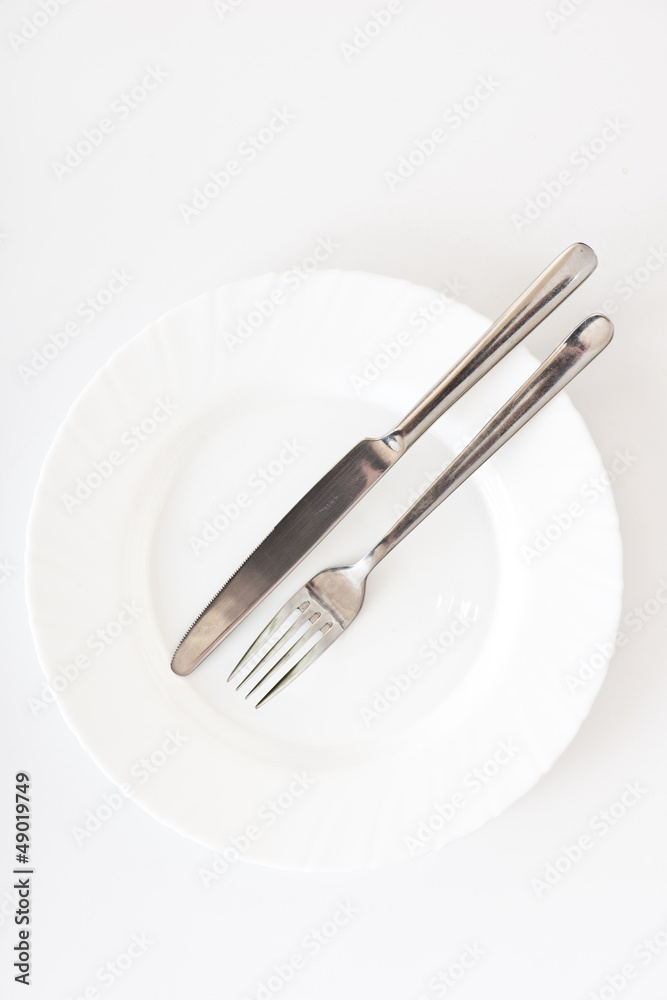 cutlery and plate cutlery and plate