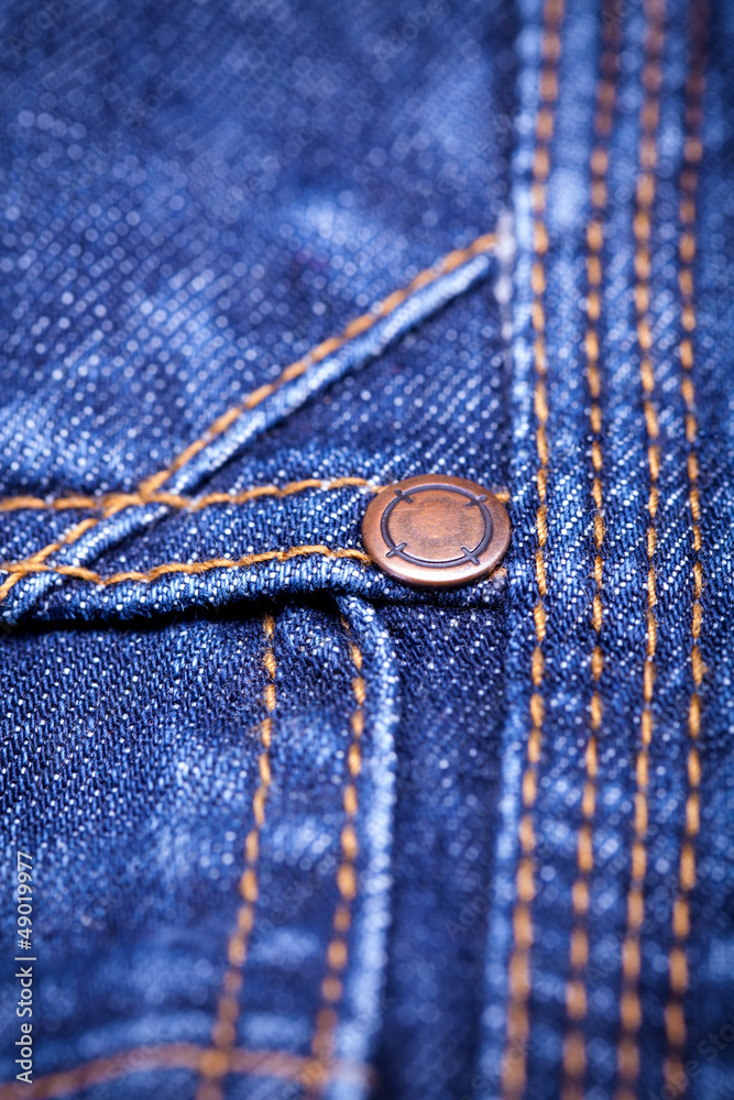 Macro Detail of blue jeans fabric Macro Detail of blue jeans fabric