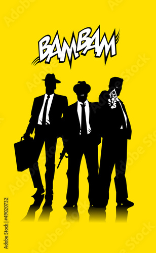 three men in black