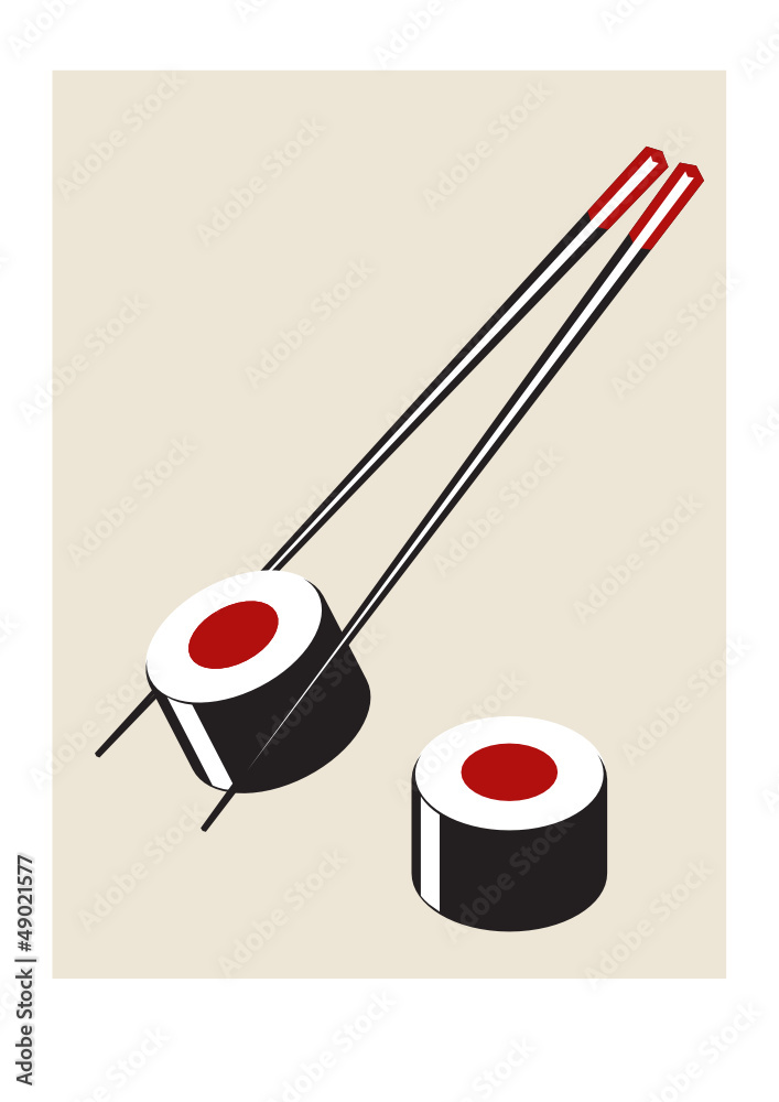Vector simple sushi illustration Vector simple sushi illustration