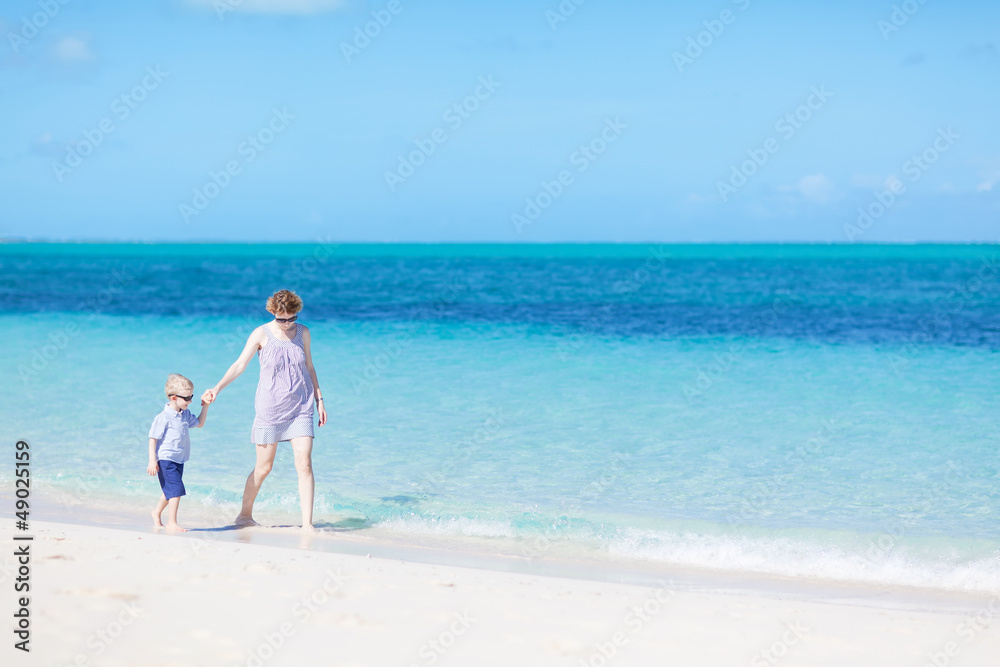 family at the perfect beach