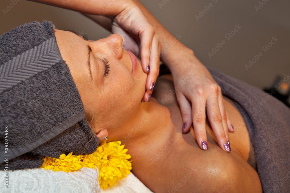 Facial massage at SPA salon Facial massage at SPA salon