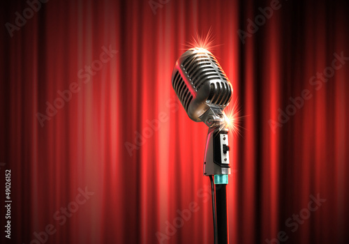 audio microphone retro style