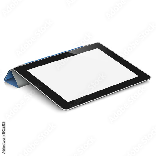 Tablet computer (pc) on white background