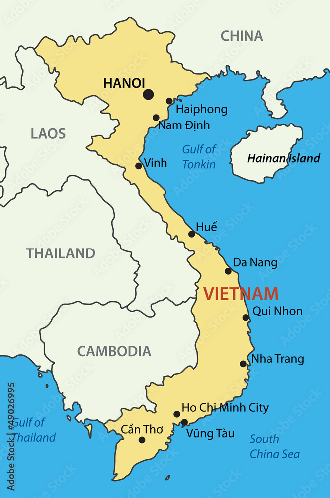 Socialist Republic of Vietnam - vector map
