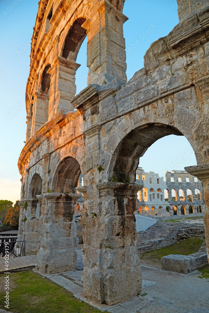 Ancient Roman Amphitheater. Pula, Croatia