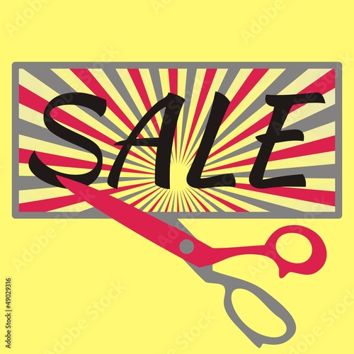 Sale with scissors