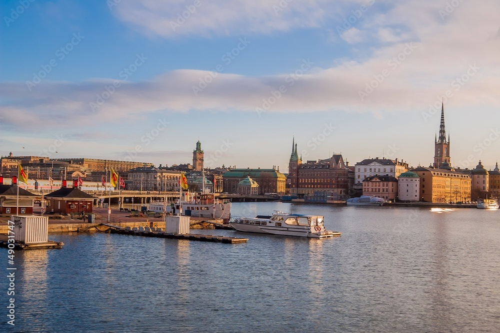 Stockholm Olt town and Harbour at Dawn