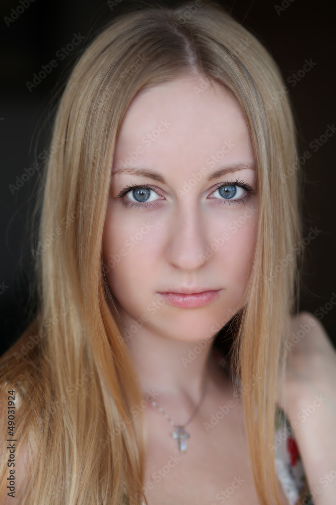 Portrait of young beautiful blond woman Portrait of young beautiful blond woman
