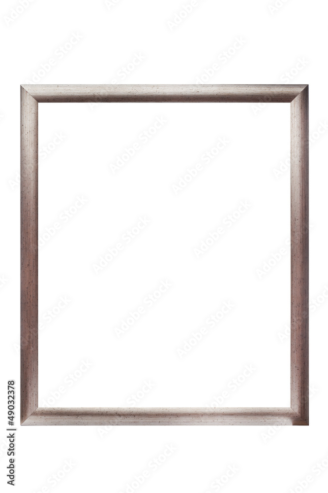 Modern silver frame isolated on white background Modern silver frame isolated on white background