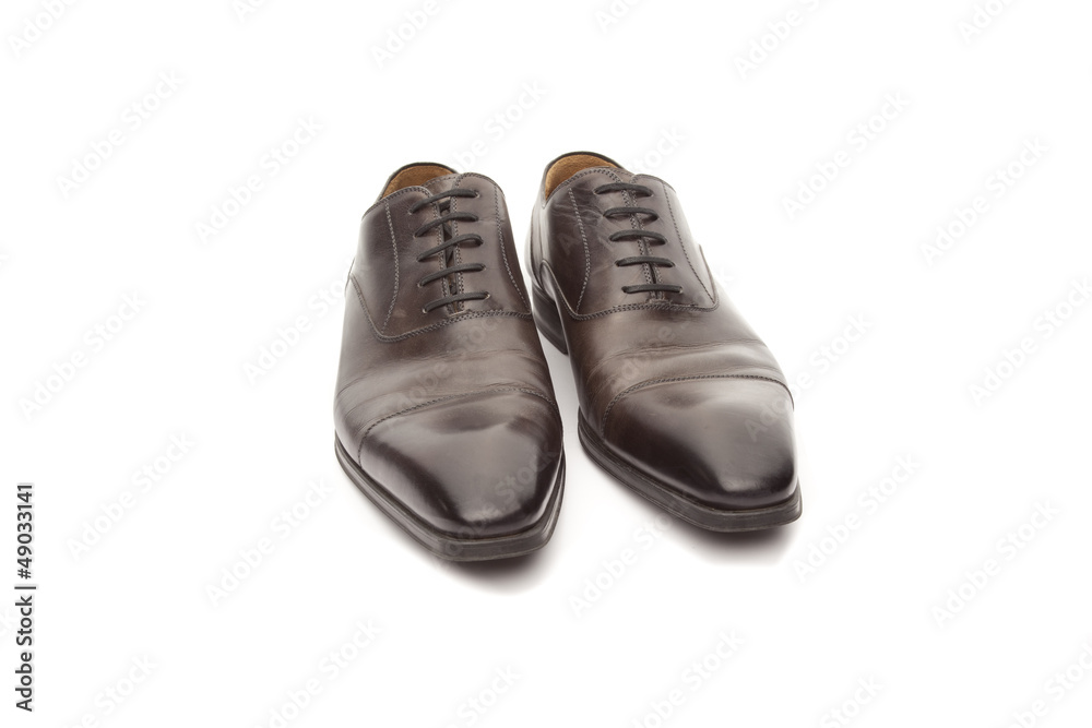 leather shoes isolated on white background