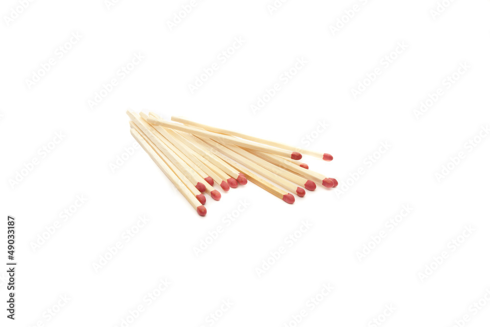 Fireplace matchsticks isolate on white background Fireplace matchsticks isolate on white background