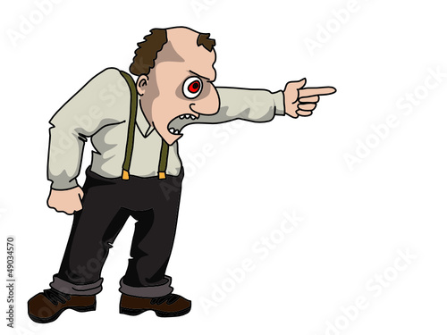 Anrgy Man/Boss Shouting Vector