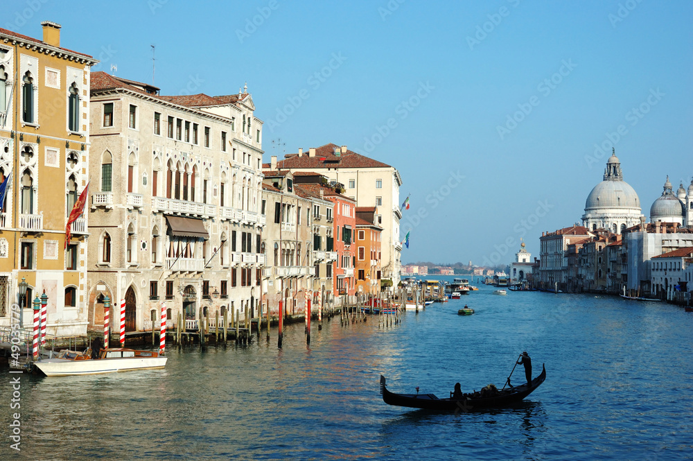 Venice Grand canal view,Italy, old city center - unesco heritage