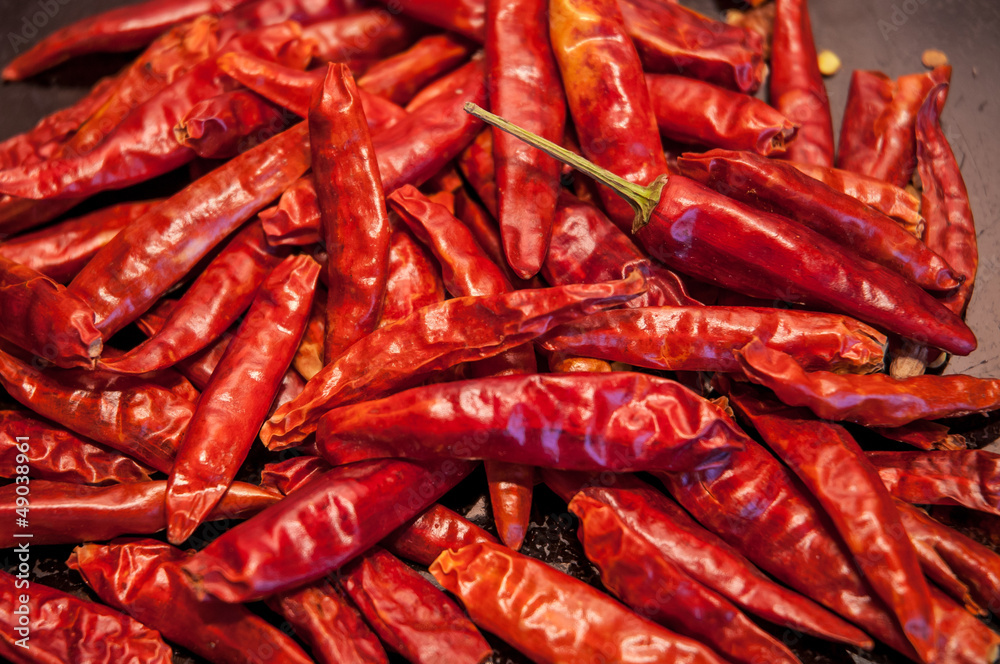 Background of Red Hot Chili Peppers, for a very spicy exotic cuisine Background of Red Hot Chili Peppers, for a very spicy exotic cuisine
