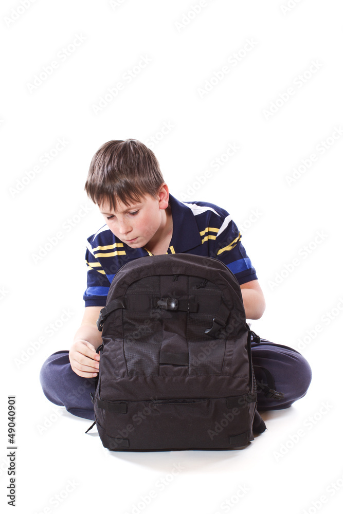 schoolboy with backpack schoolboy with backpack
