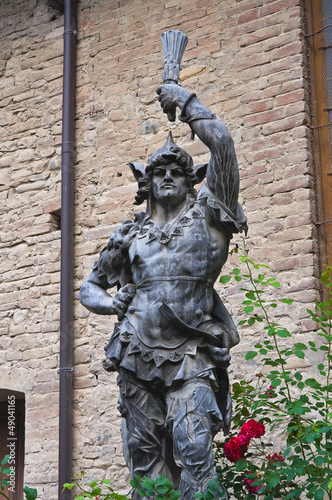 Bronze statue. Grazzano Visconti. Emilia-Romagna. Italy.