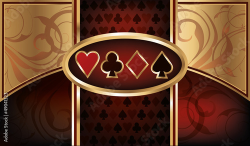 Casino Poker business card, vector illustration