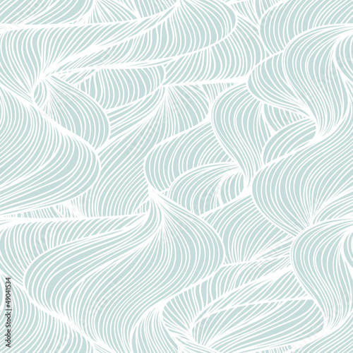 Seamless abstract wave hand-drawn pattern.