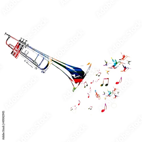 Colorful music vector background