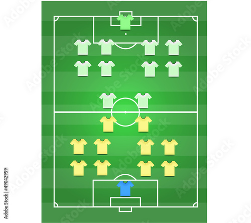 Soccer field and Footballer graphic