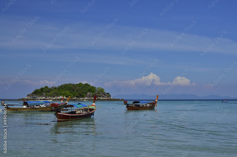 Thai longtail boat in the sea
