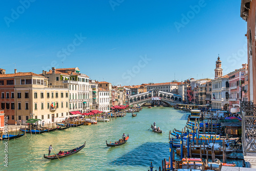 Venice's Grand Canal and Rialto Bridge © gmg9130
