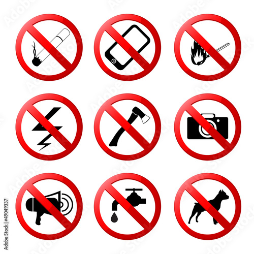 Free Download collection of ban road signs - GFXLoad