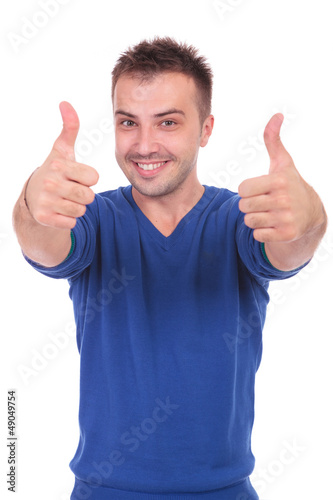 young man with thumbs up © Viorel Sima