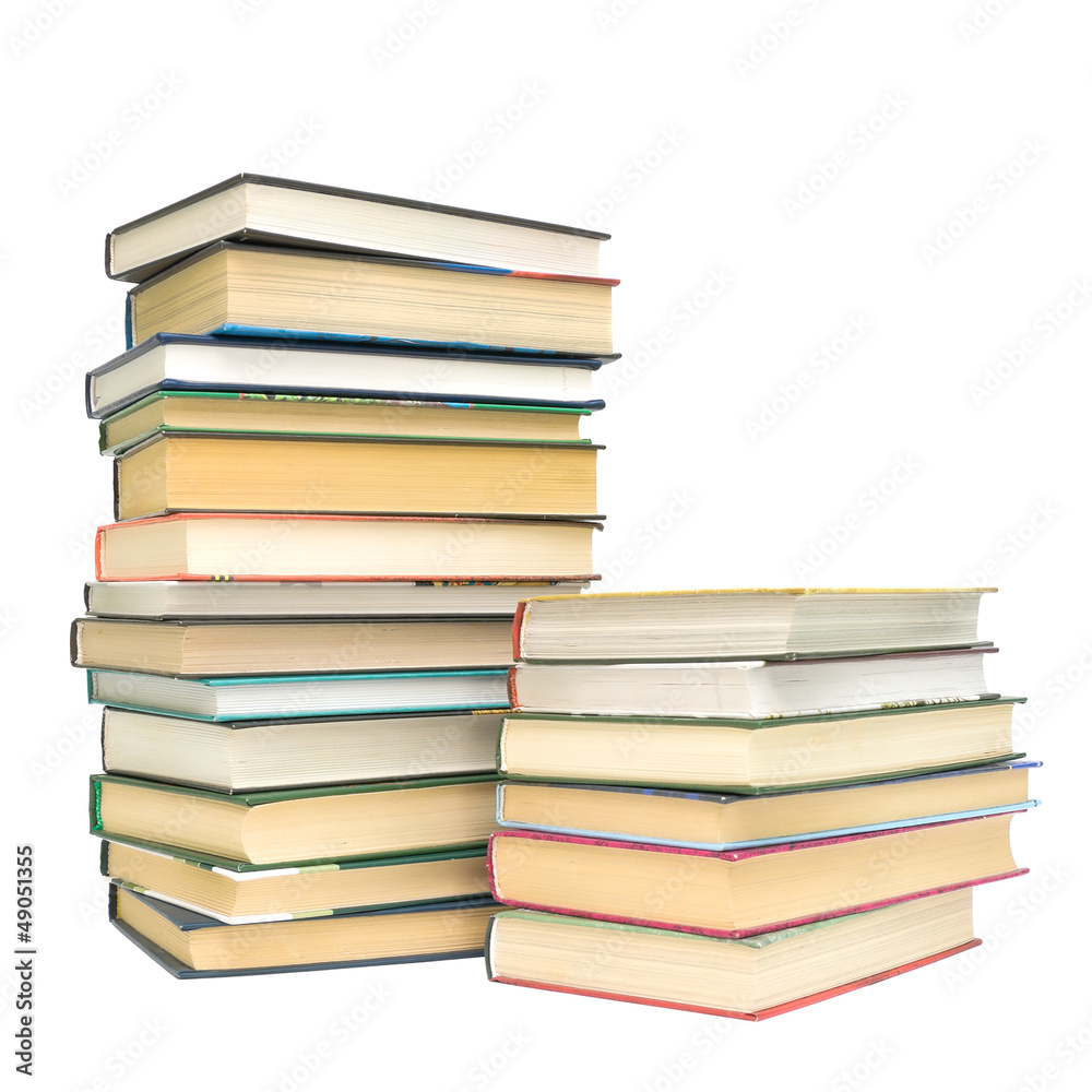 pile of books isolated on white background pile of books isolated on white background