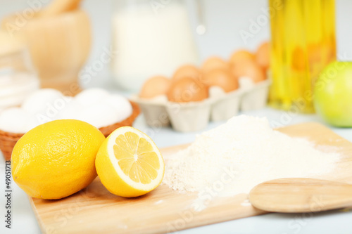 Different products to make bread © Sergey Nivens