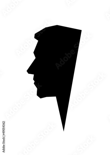 Abstract profile of a man