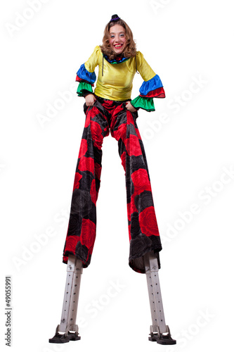 jester on stilts photo