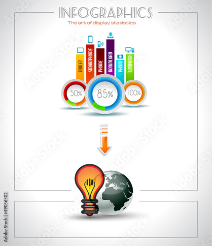 Infographic elements - Cloud and Technology