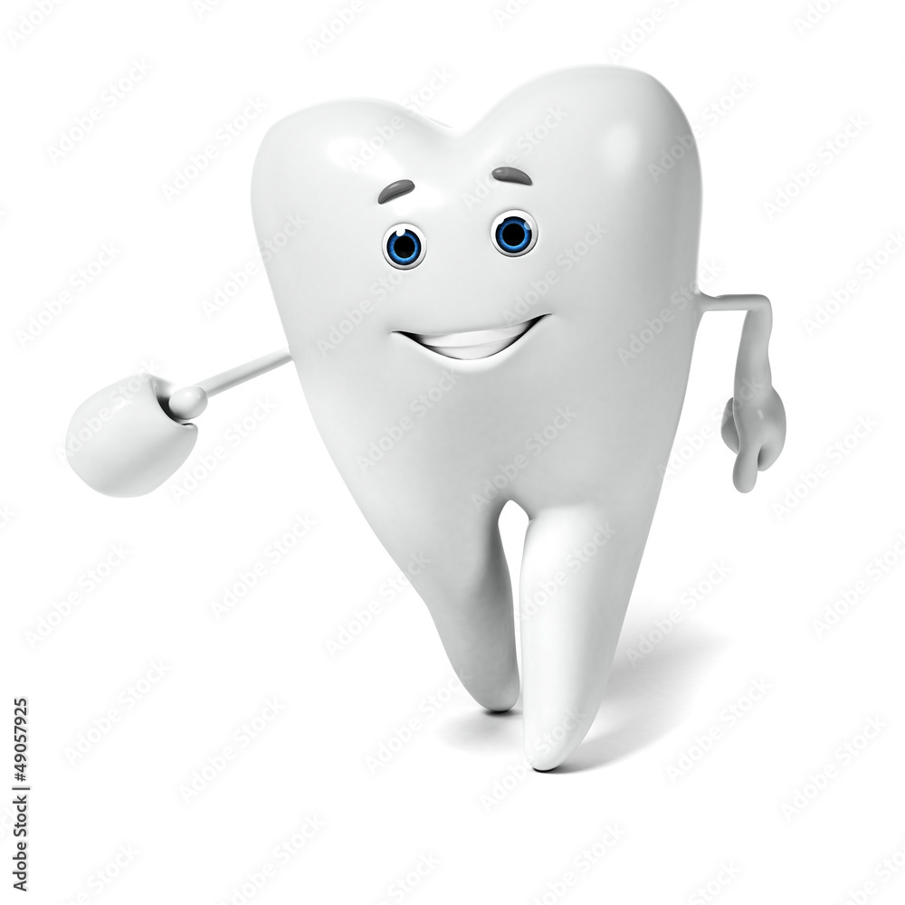3d rendered illustration of a tooth character 3d rendered illustration of a tooth character