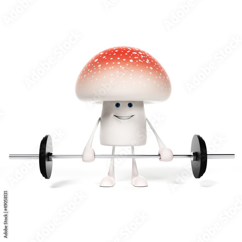 3d rendered illustration of a mushroom character