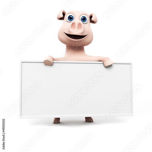 3d rendered illustration of a funny pig © Sebastian Kaulitzki