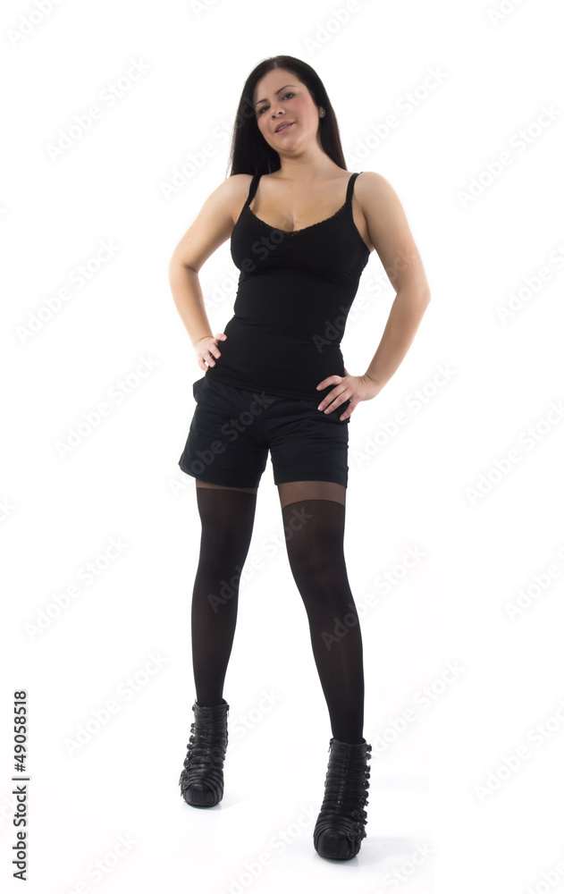 cute brunette woman isolated on the white cute brunette woman isolated on the white