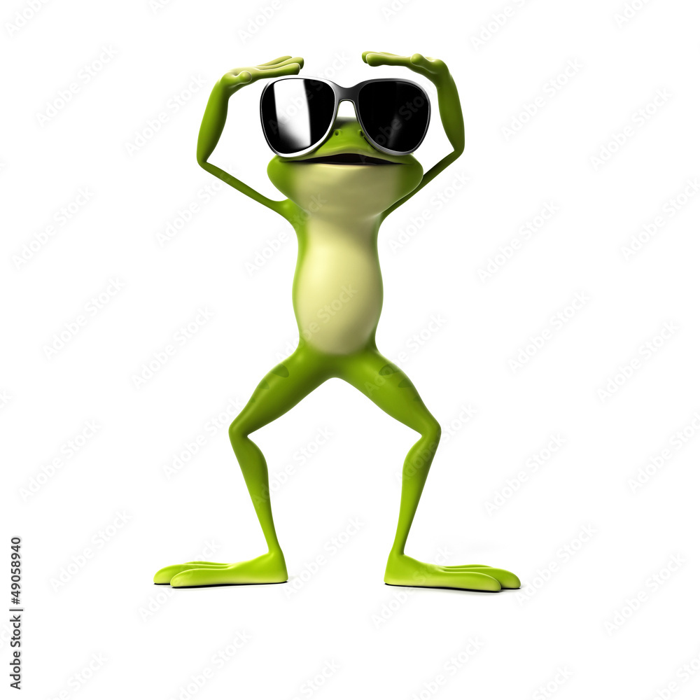 Fototapeta premium 3d rendered illustration of a funny frog