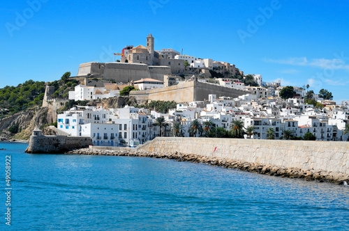 Sa Penya and Dalt Vila districts in Ibiza Town, Balearic Islands photo
