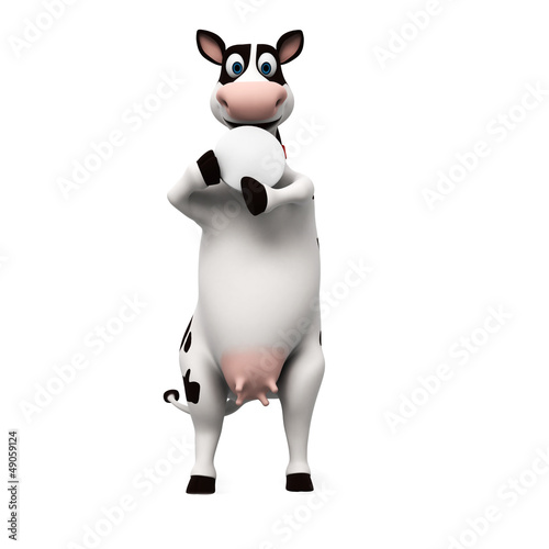 3d rendered illustration of a toon cow © Sebastian Kaulitzki