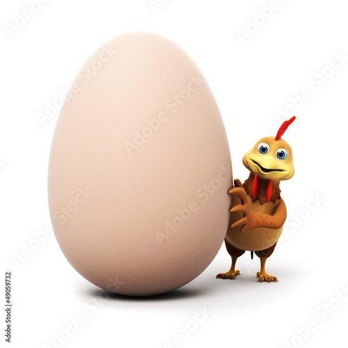 3d rendered illustration of a chicken